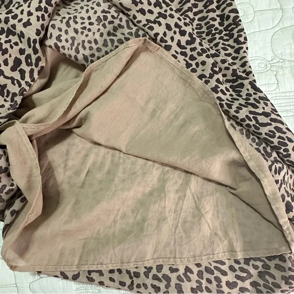 Anthropologie Sundry Leopard Midi Cotton Lined Dress Size 3 / Large - Picture 8 of 13